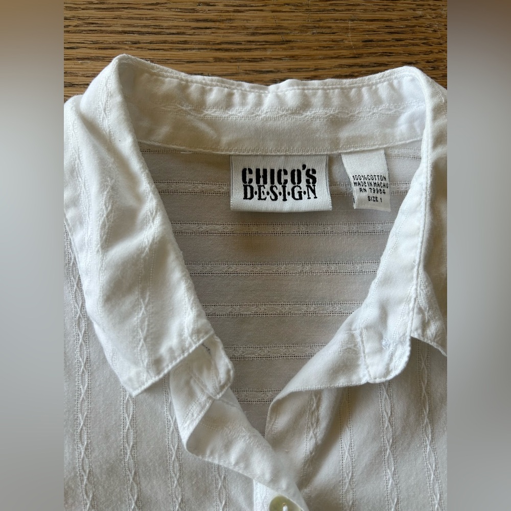 Chico's | White Button Down Shirt - Picture 4 of 8